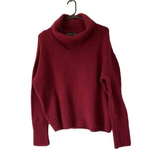 Rachel Zoe Burgundy Red Turtleneck Sweater Size Medium